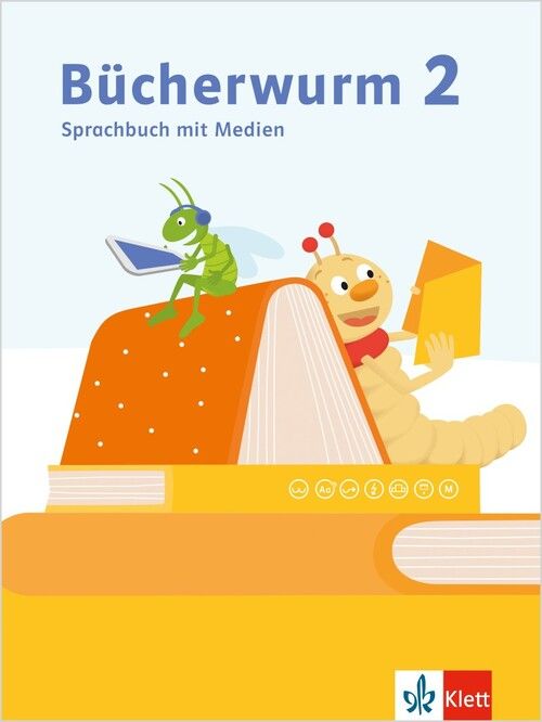 Produktbild: B&uuml;cherwurm 2. Sprachbuch mit Medien Klasse 2