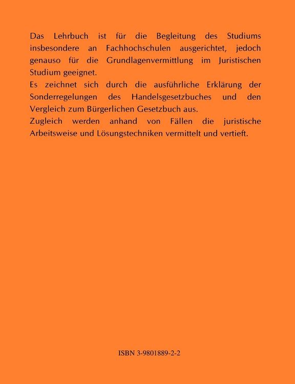 Produktbild: Handelsrecht, das Recht des Kaufm&auml;nnischen Gesch&auml;ftsverkehrs in HGB und BGB