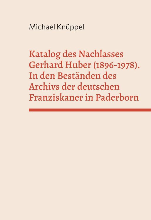 Produktbild: Katalog des Nachlasses Gerhard Huber (1896-1978)