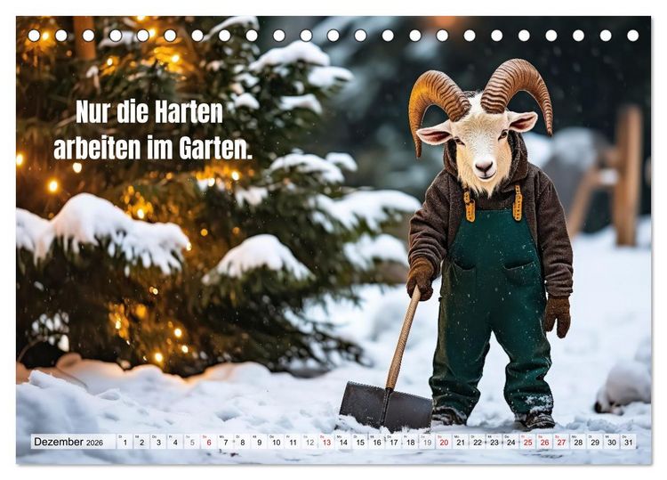 Produktbild: Den Bock zum G&auml;rtner gemacht (Tischkalender 2026 DIN A5 quer), CALVENDO Monatskalender