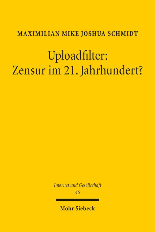 Produktbild: Uploadfilter: Zensur im 21. Jahrhundert?