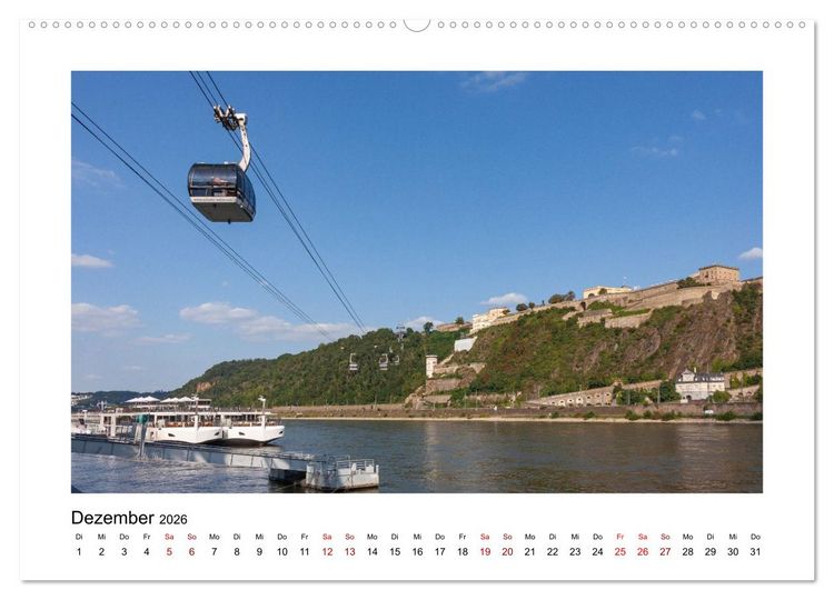Produktbild: Am sch&ouml;nen Mittelrhein (hochwertiger Premium Wandkalender 2026 DIN A2 quer), Kunstdruck in Hochglanz