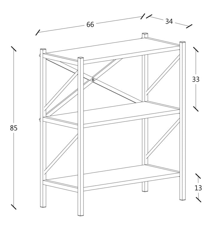 Produktbild: Holz Metall Stand Regal B&uuml;ro B&uuml;cher Insasi 2fach