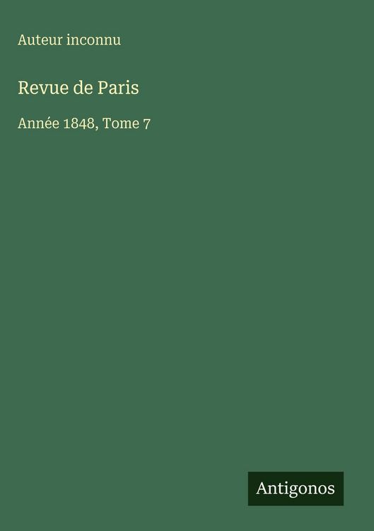 Produktbild: Revue de Paris