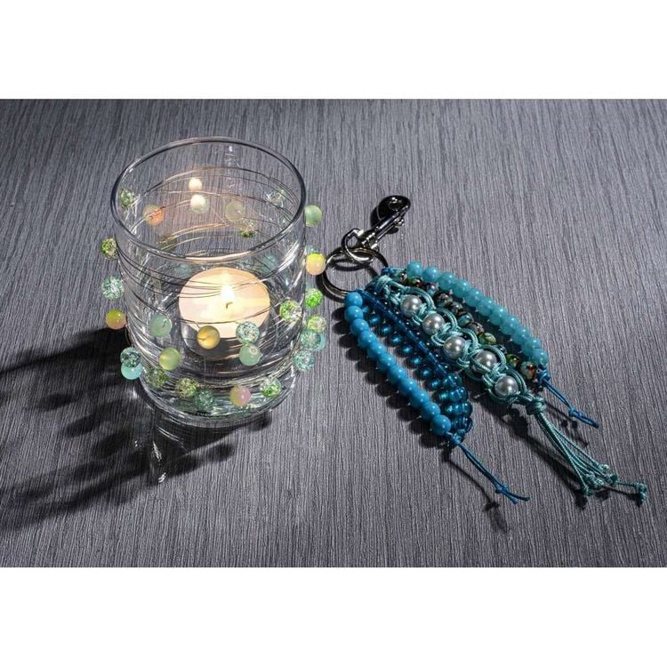 Produktbild: Glasperlen-Schmuckset t&uuml;rkis/gr&uuml;n sortiert