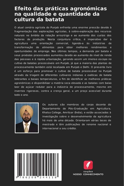 Produktbild: Efeito das pr&aacute;ticas agron&oacute;micas na qualidade e quantidade da cultura da batata