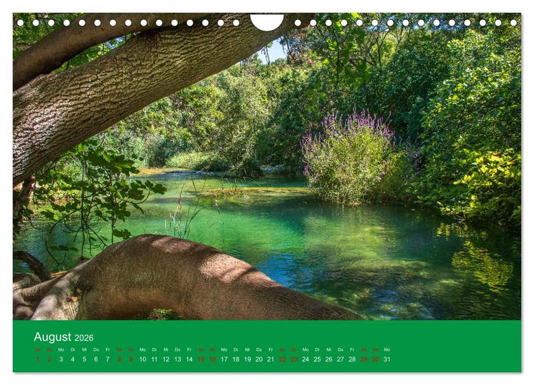 Produktbild: Nationalpark Krka - Wasser-Wunderwelt in Dalmatien (Wandkalender 2026 DIN A4 quer), CALVENDO Monatskalender