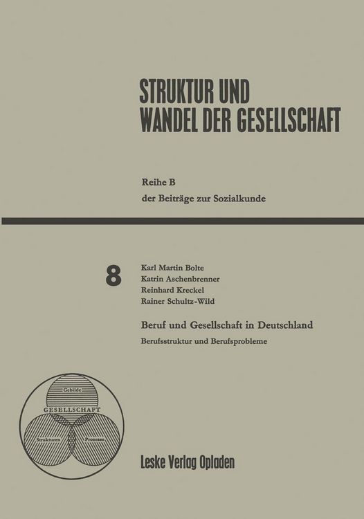 Produktbild: Beruf und Gesellschaft in Deutschland