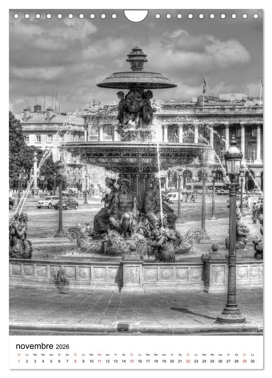 Produktbild: Paris noir blanc (Calendrier mural 2026 DIN A4 horizontal), CALVENDO calendrier mensuel
