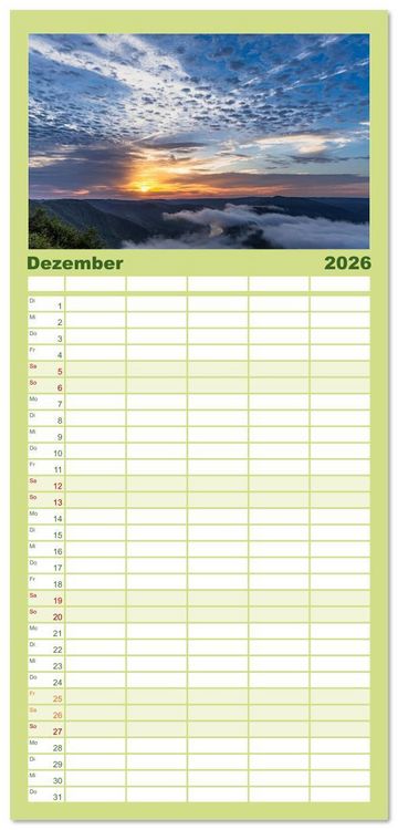 Produktbild: Familienplaner 2026 - Moselansichten mit 5 Spalten (Wandkalender, 21 x 45 cm) CALVENDO