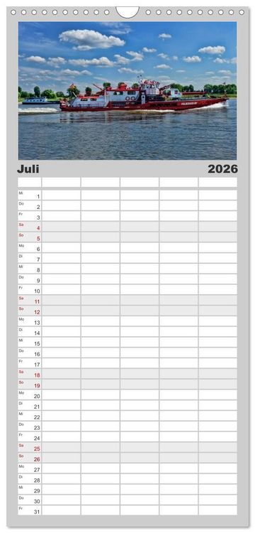 Produktbild: Familienplaner 2026 - Feuerwehr - weltweit im Einsatz mit 5 Spalten (Wandkalender, 21 x 45 cm) CALVENDO