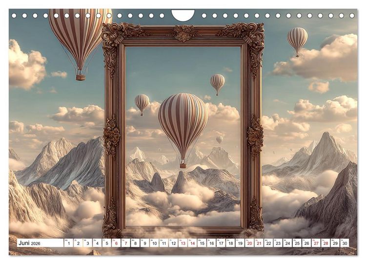 Produktbild: Himmelsmagie in Ballonfarben (Wandkalender 2026 DIN A4 quer), CALVENDO Monatskalender