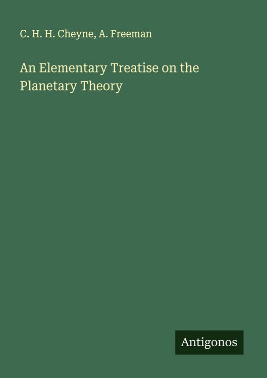 Produktbild: An Elementary Treatise on the Planetary Theory