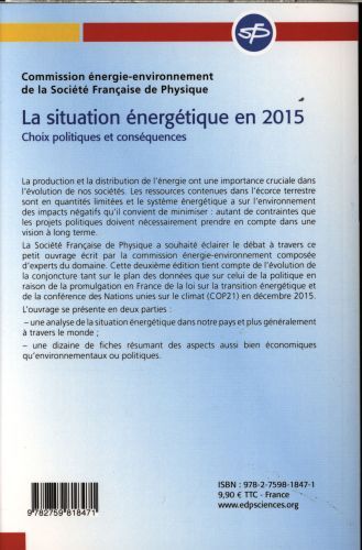 Produktbild: La situation &eacute;nerg&eacute;tique en 2015