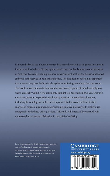 Produktbild: The Morality of Embryo Use