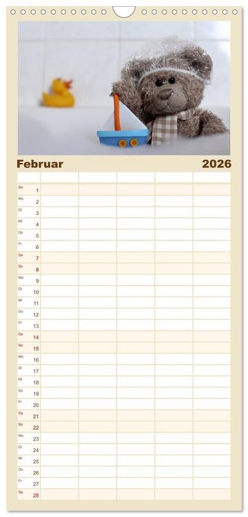 Produktbild: Familienplaner 2026 - Herr Nopf ist da! mit 5 Spalten (Wandkalender, 21 x 45 cm) CALVENDO