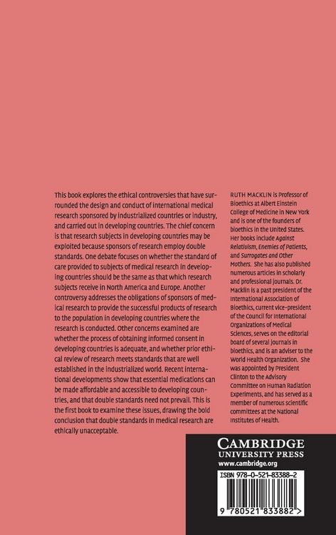Produktbild: Double Standards in Medical Research in Developing Countries