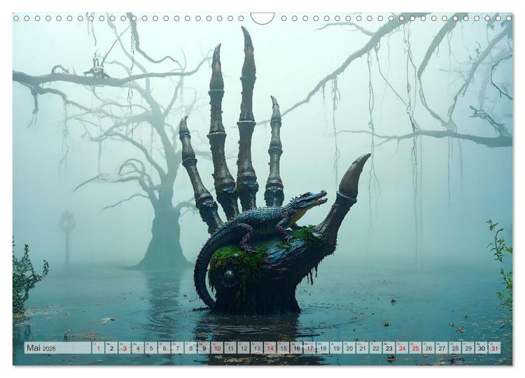 Produktbild: Kreaturen der Dunkelheit - D&uuml;stere Herrscher (Wandkalender 2026 DIN A3 quer), CALVENDO Monatskalender