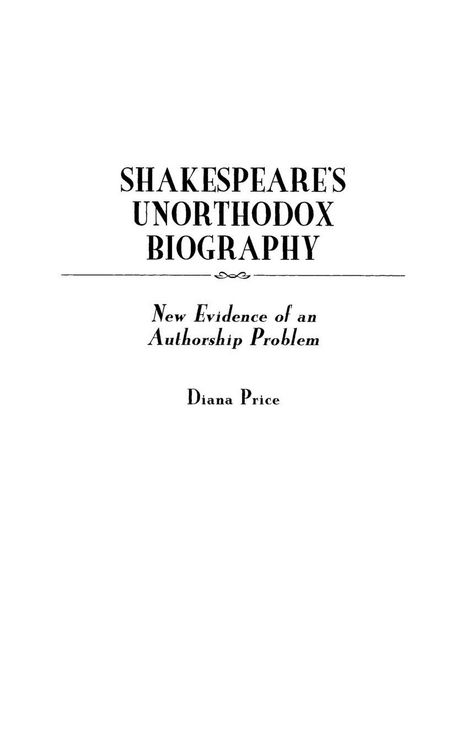Produktbild: Shakespeare's Unorthodox Biography