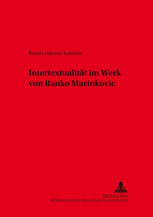 Produktbild: Intertextualit&auml;t im Werk von Ranko Marinković