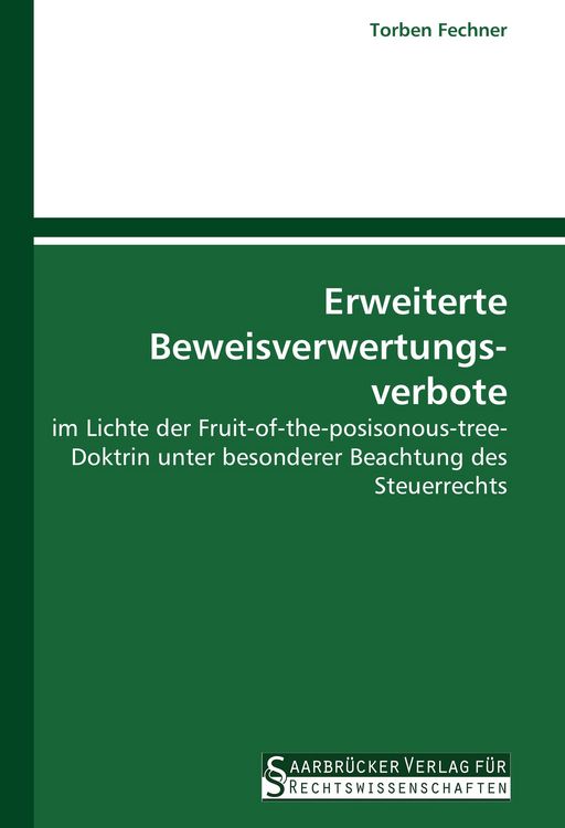 Produktbild: Erweiterte Beweisverwertungs- verbote