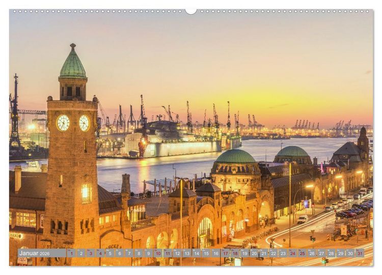 Produktbild: HAMBURG - Maritime Metropole (Wandkalender 2026 DIN A2 quer), CALVENDO Monatskalender