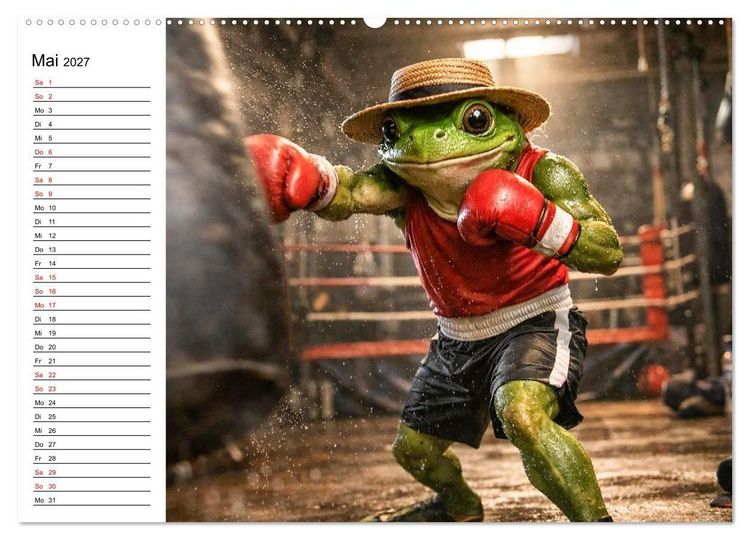 Produktbild: Sportfrosch (hochwertiger Premium Wandkalender 2027 DIN A2 quer), Kunstdruck in Hochglanz