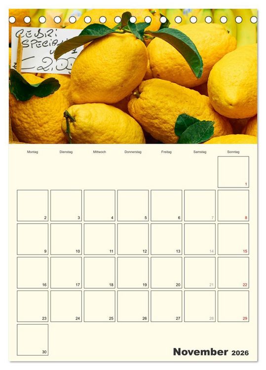 Produktbild: Obst Kalender - GESUND DURCH DAS JAHR (Tischkalender 2026 DIN A5 hoch), CALVENDO Monatskalender