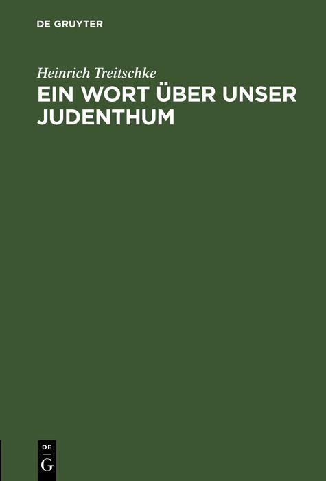 Produktbild: Ein Wort &uuml;ber unser Judenthum