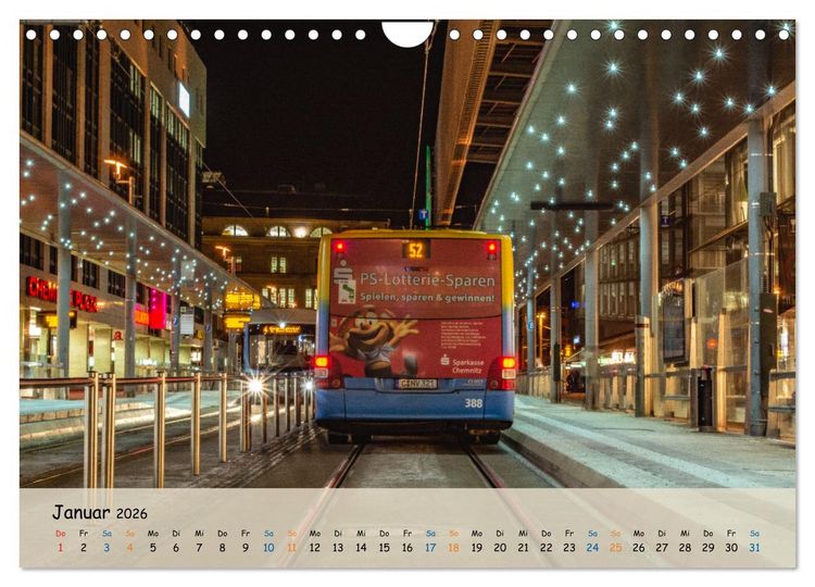 Produktbild: Nahverkehr in Chemnitz (Wandkalender 2026 DIN A4 quer), CALVENDO Monatskalender