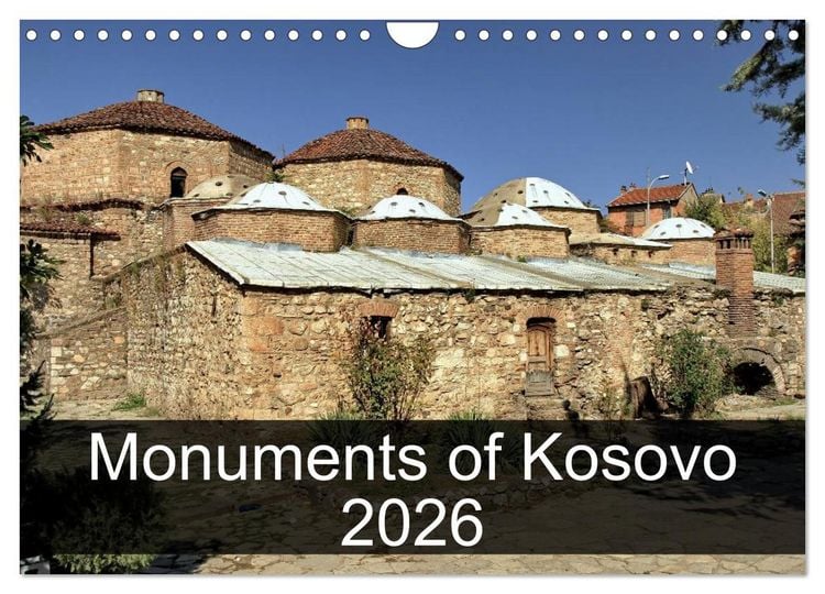 Produktbild: Monuments of Kosovo 2026 (Wall Calendar 2026 DIN A4 landscape), CALVENDO 12 Month Wall Calendar