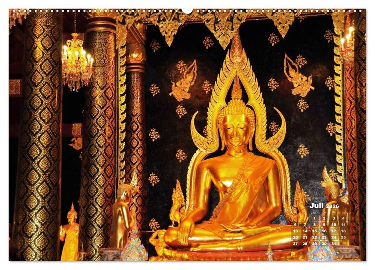 Produktbild: Thailands Buddhas (Wandkalender 2026 DIN A2 quer), CALVENDO Monatskalender