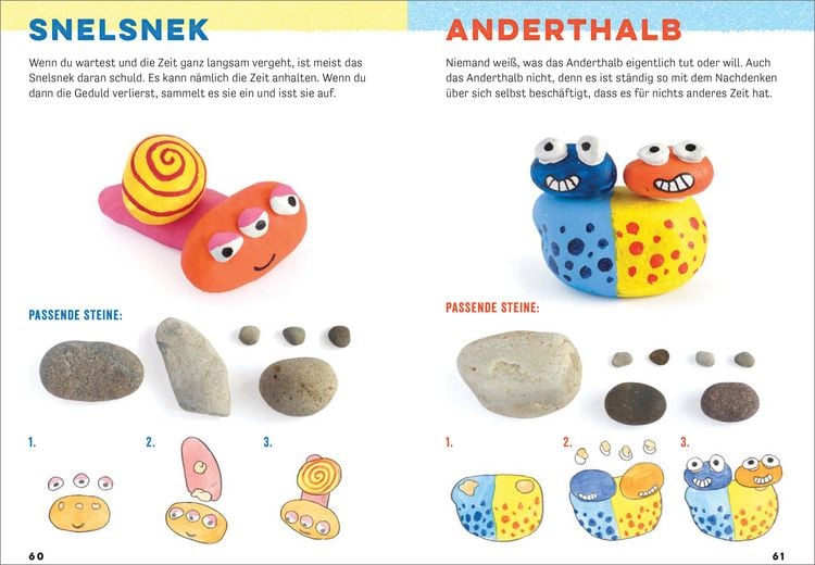 Produktbild: Lustige Stein-Monster f&uuml;r kleine K&uuml;nstler. Basteln mit Steinen aus der Natur. Ab 5 Jahren