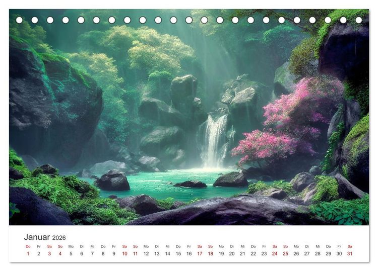 Produktbild: Kaskaden - Die Poesie des Wassers (Tischkalender 2026 DIN A5 quer), CALVENDO Monatskalender