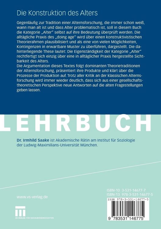 Produktbild: Die Konstruktion des Alters