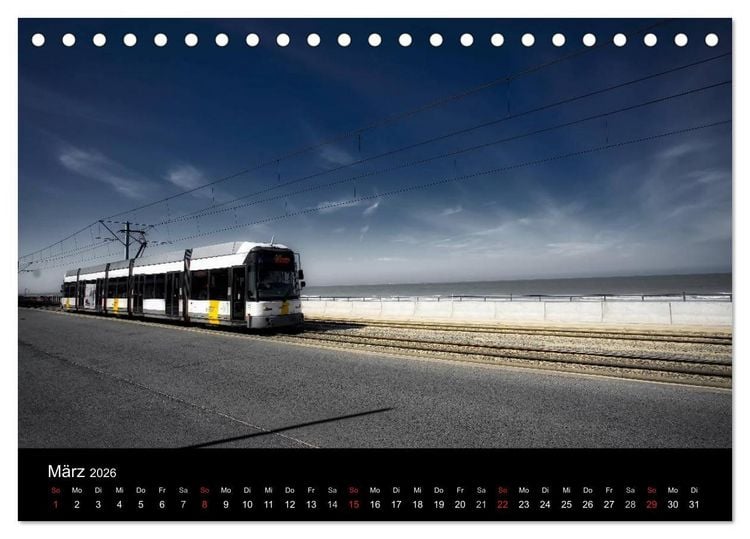 Produktbild: Kusttram Belgien (Tischkalender 2026 DIN A5 quer), CALVENDO Monatskalender