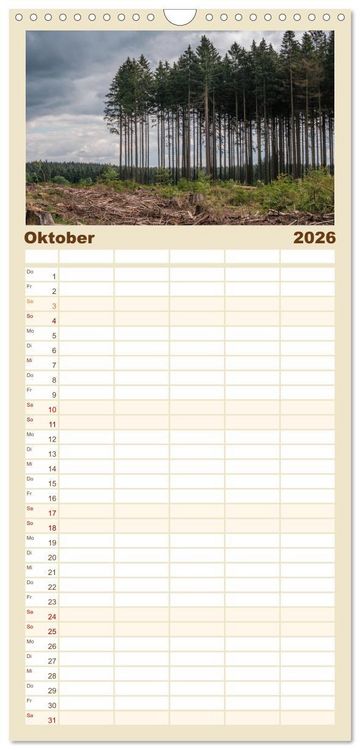 Produktbild: Familienplaner 2026 - Harzer Impressionen mit 5 Spalten (Wandkalender, 21 x 45 cm) CALVENDO