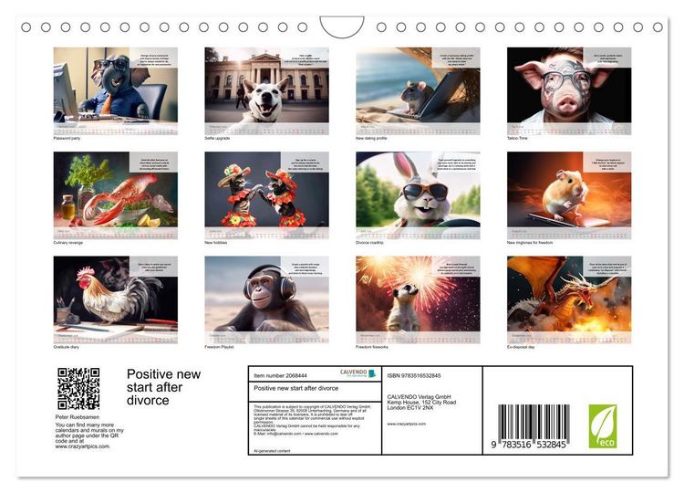 Produktbild: Positive new start after divorce (Wall Calendar 2026 DIN A4 landscape), CALVENDO 12 Month Wall Calendar