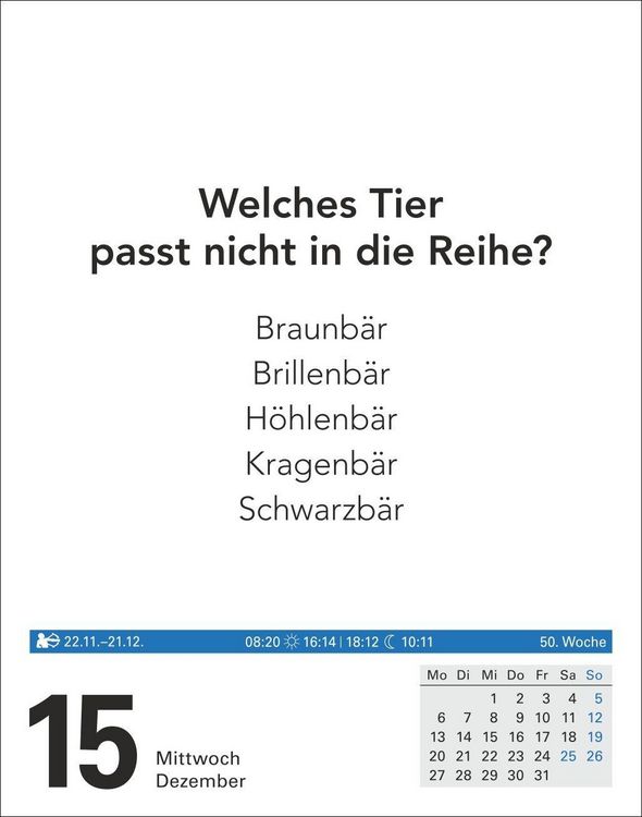 Produktbild: Wissen Tagesabrei&szlig;kalender 2027 - Quizfragen aus Geschichte, Politik, Kultur, Technik und Sport
