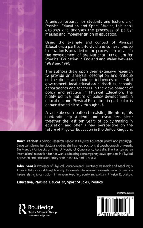 Produktbild: Politics, Policy and Practice in Physical Education