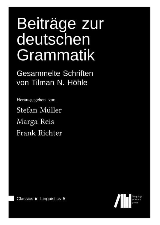 Produktbild: Beitr&auml;ge zur deutschen Grammatik: Gesammelte Schriften von Tilman N. H&ouml;hle