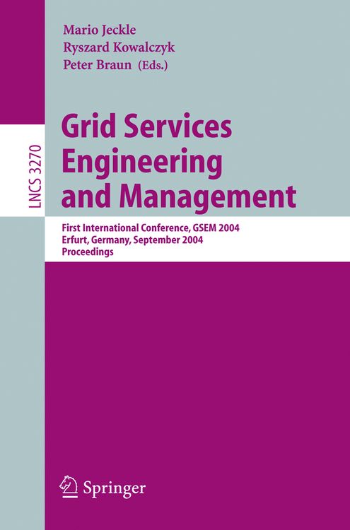 Produktbild: Grid Services Engineering and Management