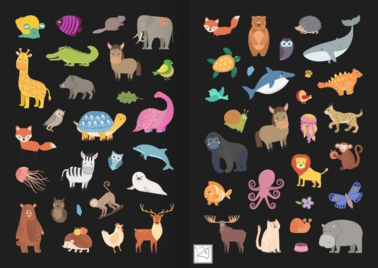 Produktbild: Leucht-Sticker &ndash; Tiere