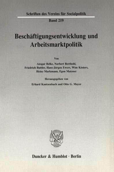 Produktbild: Besch&auml;ftigungsentwicklung und Arbeitsmarktpolitik.