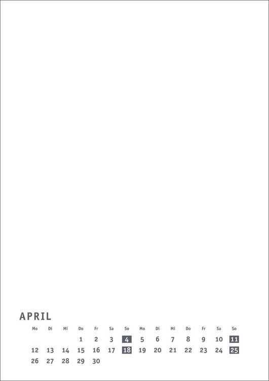 Produktbild: Premium-Bastelkalender wei&szlig; A4 2027