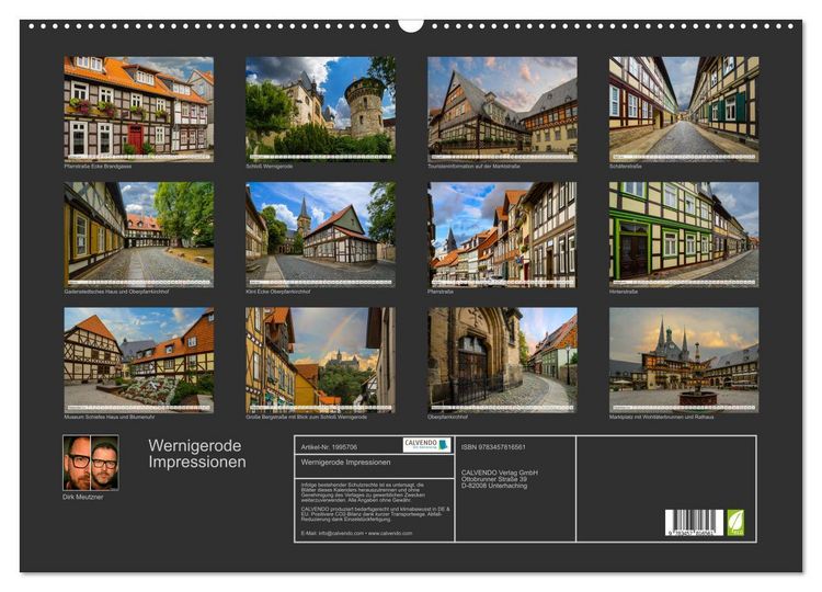 Produktbild: Wernigerode Impressionen (Wandkalender 2026 DIN A2 quer), CALVENDO Monatskalender