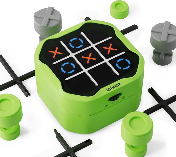 Produktbild: GiiKER Tic Tac Toe Bolt Elektronisches 3-in-1 Puzzle-Handheld-Spielkonsole, Logikspiel f&uuml;r Kinder und Erwachsene, gr&uuml;n