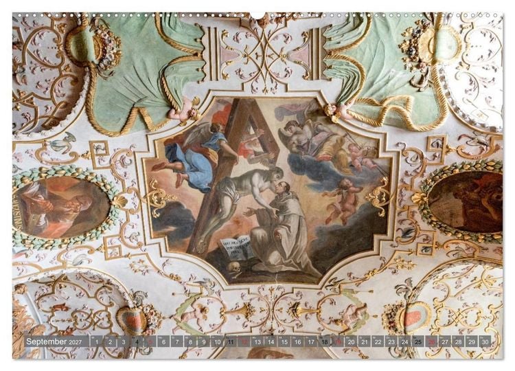 Produktbild: Kloster Waldsassen Stiftsbibliothek (hochwertiger Premium Wandkalender 2027 DIN A2 quer), Kunstdruck in Hochglanz