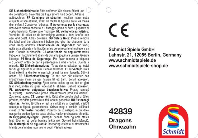 Produktbild: Schmidt Spiele 42839 - Dragons, Ohnezahn gl&uuml;cklich, Pl&uuml;sch, 18 cm