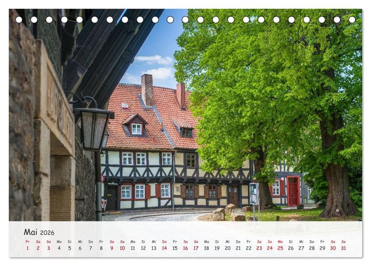 Produktbild: Wernigerode - Historische Fachwerkstadt am Harz (Tischkalender 2026 DIN A5 quer), CALVENDO Monatskalender
